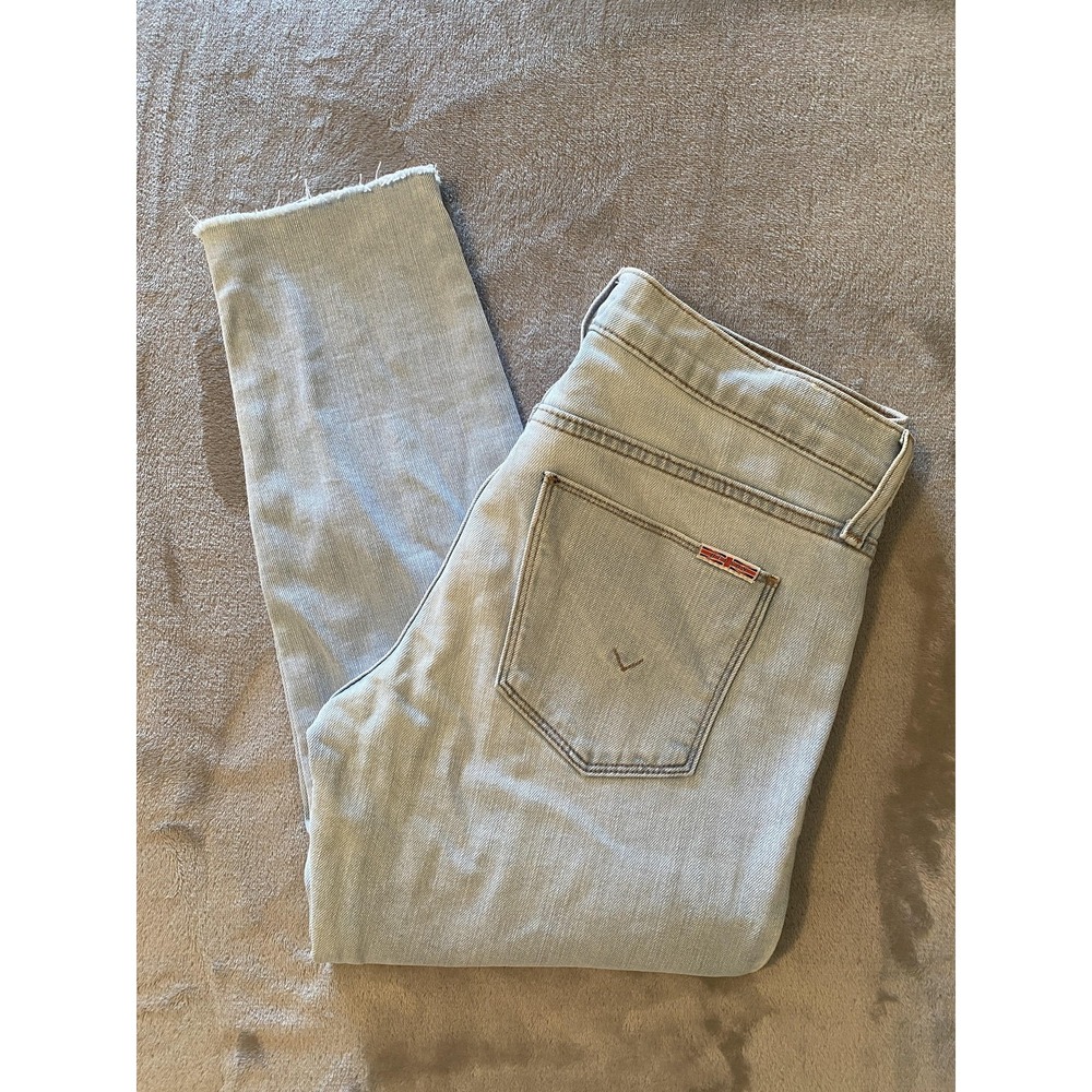 Hudson Jeans Womens 28‎ Light Wash Krista Low Rise Skinny Ankle Raw Hem Stretch
